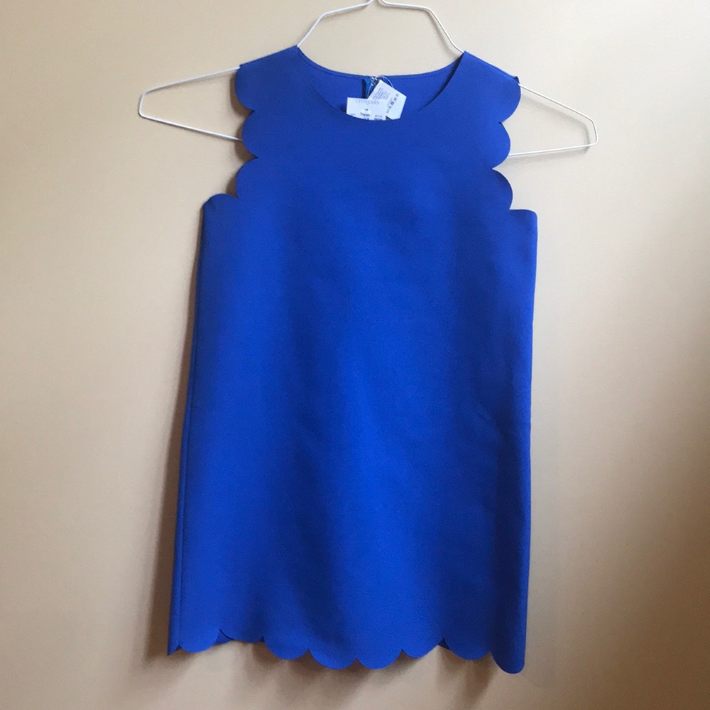 girls crewcuts NWT blue scallop dress